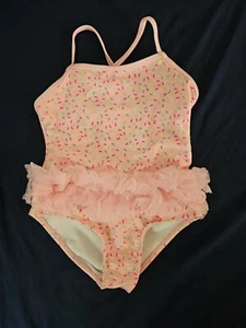 HEALTHTEX Bebé Niñas 2T Rosa CUPCAKE CONFETTI Sprinkles Tutú Traje de Baño de Una Pieza - Imagen 1 de 4