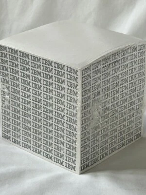 Vintage IBM Logo Note Paper Stack Cube Writing Notepad 3.5" x 3.5" Unused Sealed - Image 1 of 4