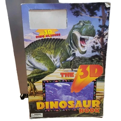 1998 The 3D Dinosaur Book 22.75" Oversized Giant Anaglyph 3D Board Book Vintage - Image 1 of 4