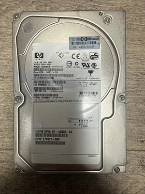 HP 286712-006 BD14685A26 146.8GB 10K RPM 8MB 80PIN WIDE ULTRA-320 SCSI 3.5" HDD - Image 1 of 4