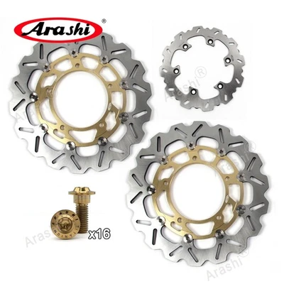 Rotor de freno delantero trasero + pernos M8 para Suzuki B-King 1300 GSX1300BK 2008-2010 Foto 1 de 4