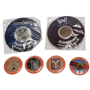 Loot Crate Lootpins Lot 6 Westworld Back to the Future Game of Thrones Iron Man - Bild 1 von 9