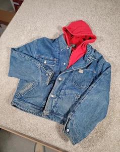 Vintage 90s Polo Country Ralph Lauren Lined Hooded Jean Denim Jacket Large USA - Bild 1 von 21