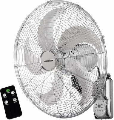 Senelux Wall Fan 16 Inch Mounted 3 Speed Mode 80° Oscillation Tilt...  - Image 1 of 4