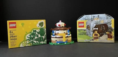 Lego #40320 Plantas de plantas, #5004936 Hombre de las cavernas/mujer y pastel de cumpleaños #40153 Foto 1 de 4