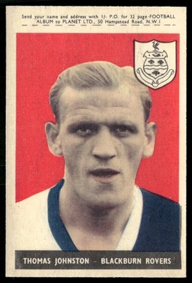1958 A&BC Footballers Planet Ltd. al frente Thomas Johnston Blackburn Rovers #72 Foto 1 de 2