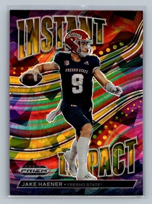 2023 Panini Prizm Draft Picks Jake Haener Instant Impact Gold Ice #II-7 - Image 1 of 2