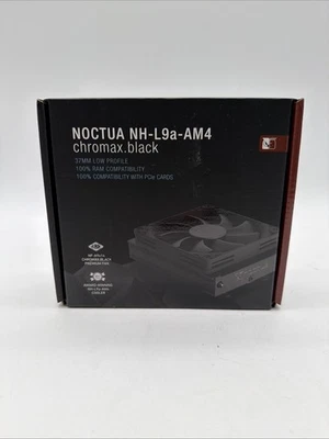 Noctua NH-L9a-AM4 chromax.Black Low-Profile CPU Cooler for AMD AM4 Black - Image 1 of 4