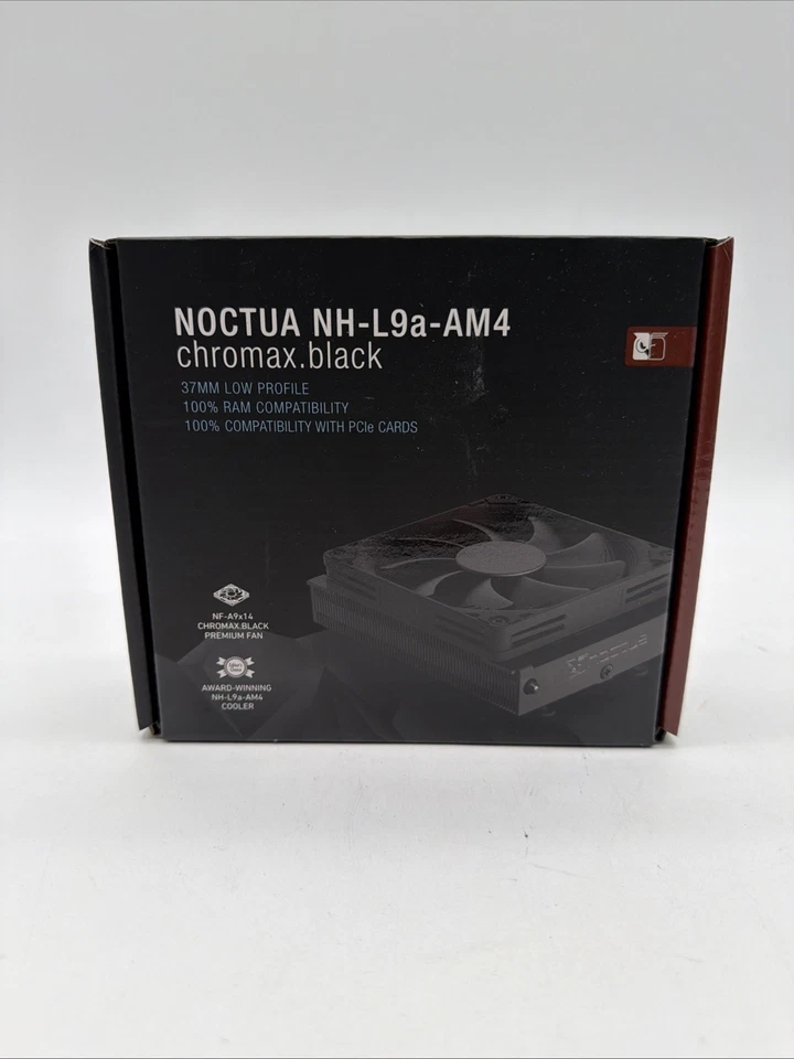 Noctua NH-L9a-AM4 chromax.Black Low-Profile CPU Cooler for AMD AM4 Black - Image 1 of 4