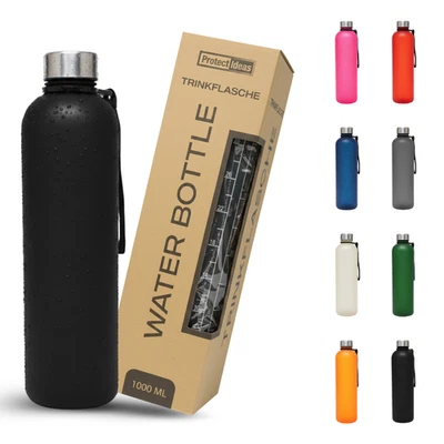 Trinkflasche 1l - Kohlensäure geeignet & Auslaufsicher  Für Sport, Schule & Büro - Bild 1 von 4