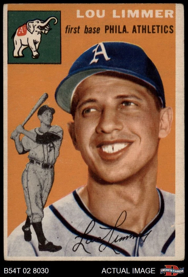 1954 Topps #232 Lou Limmer Athletics 2 - GOOD - Image 1 of 1