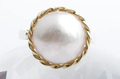 Mabe Perlen Ring 585 14K Gelbgold Gr. 50 - - Bild 1 von 4