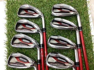 TaylorMade AEROBURNER Iron Set 5-9,Pw,Aw,Sw 8pc Flex S TM7-415 Graphite - Image 1 of 4