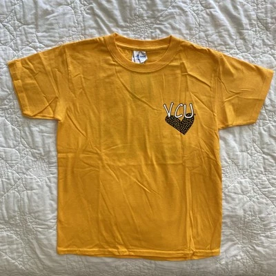 Youth VCU Rams T-Shirt, Small, 100% Cotton, Back Hit, Yellow Virginia Commonweal - Image 1 of 4