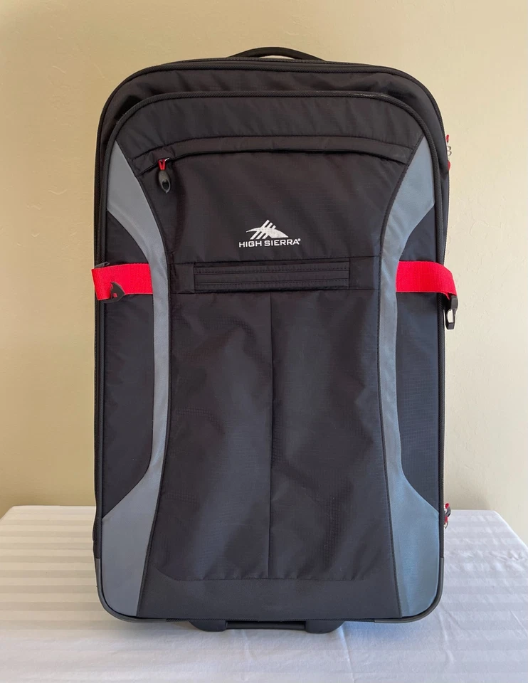 Maleta vertical High Sierra Sportour 28" negra/carbón/rojo carmesí Foto 1 de 4