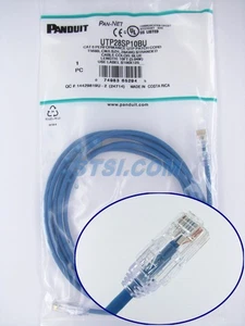 Panduit UTP28SP10BU Cat6 28 AWG Network Patch Cable/Cord, 10 Ft Blue NEW ~STSI - Picture 1 of 5