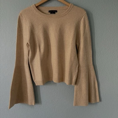 Alice+Olivia Women Size M* Parsons Cream Bell Sleeve Sweater Base Wool Cashmere - Image 1 of 4