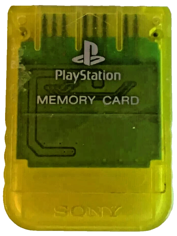 Memory Card 1MB SONY per Sony PS1 PS2 - PlayStation 1 - GIALLO - Immagine 1 di 1