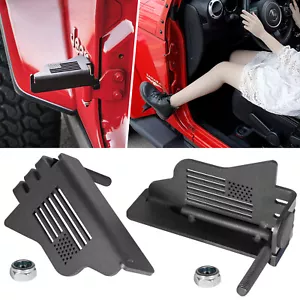 Pedal de reposapiés delantero para Jeep Wrangler JK JL JT 2007-2024 negro 2 piezas - Imagen 1 de 9