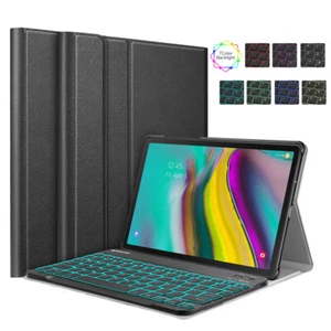 Für Samsung Galaxy Tab S5e 10.5'' Hülle Cover Ständer mit 7 Farben Hintergrundbeleuchtung Tastatur - Bild 1 von 13