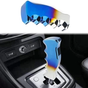 JDM Metal Burnt Blue Slotted Pistol Grip Handle Manual Gear Stick Shift Knob - Picture 1 of 7