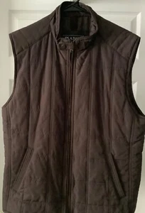 Jos A Bank Quilted Poly-Fill Vest Men's L, Brown Full Zipper, Great Condition - Picture 1 of 6