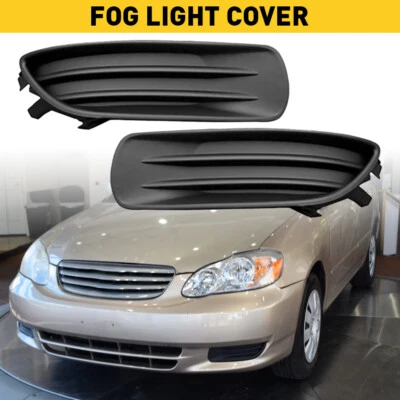 FOR TOYOTA COROLLA 2003 2004 FOG LAMP LIGHT HOLE COVER BLACK RIGHT & LEFT A PAIR - Изображение 1 из 4