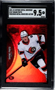 2021-22 SKYBOX METAL SHANE PINTO PRECIOUS METAL GEMS RED #D 043/100 SGC 9.5 MT+ - Picture 1 of 2