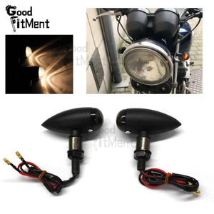 Motorrad Bullet Mini Blinker für Harley Honda Suzuki Yamaha Bobber Halogen Licht - Bild 1 von 12