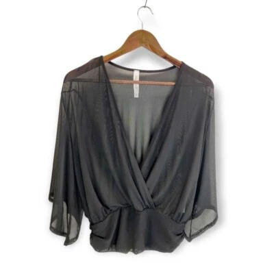 Haute Fox Transparente Mujer 1X Cachicho Sexy Cuello en V Profundo Manga Fluida Hada Oscura Foto 1 de 4