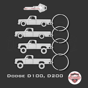 1961 - 1965 Dodge D100 - D200 Sweptline Truck Keychains - Picture 1 of 1