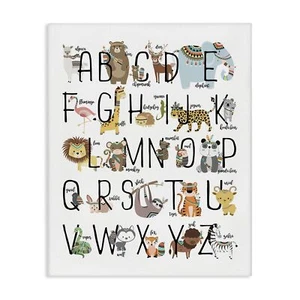 Stupell Industries Boho Animal ABCs Canvas Wall Art, 24x30, Design by Artist ... - Picture 1 of 9