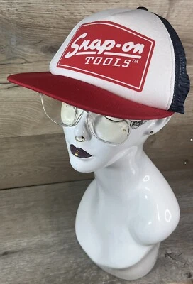 HERRAMIENTAS ENCAJABLES Sombrero de Camionero Logo Retro Rojo Blanco Azul Malla Patriótica Gorra Snapback Foto 1 de 4