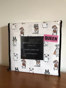 Nuovi costumi Halloween Cynthia Rowley dolcetto o scherzetto cani set lenzuola regina 4 pezzi - Foto 1 di 3