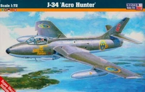 J-34 / HUNTER F MK.58 (BELGIAN, SWEDISH & SWISS AF MKGS) #D75 1/72 MISTERCRAFT