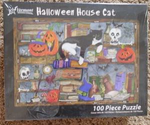 NEW/SEALED Vermont Christmas Company "Halloween House Cat" Puzzle  100 Pc - Picture 1 of 3