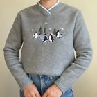Vintage Womens Y2k Croft & Barrow Christmas Penguin Fleece Sweatshirt Sz S