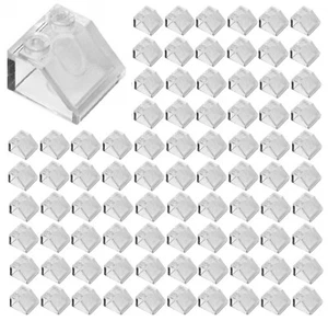 ☀️LEGO 100x TRANS-CLEAR 2x2 Slope (ID 3039) BULK Parts City Building Ice Snow - Picture 1 of 2