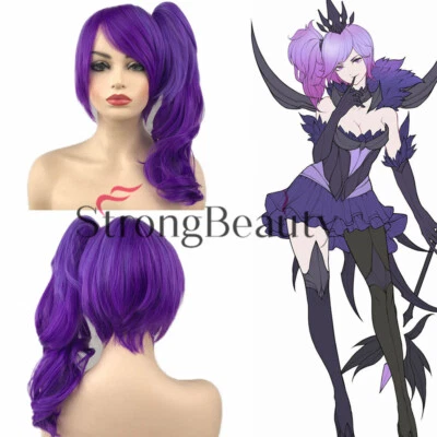 Pelucas StrongBeauty Dark Ombre púrpura con clip cola de caballo cosplay peluca cabello de mujer Foto 1 de 4