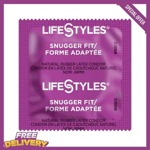 Lifestyles Snugger Fit Small Lubricated Bulk Condoms - Choose Quantity - Picture 1 of 62
