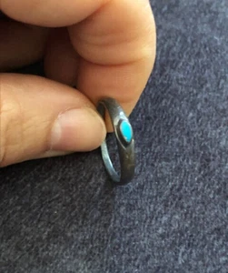Indianschmuck Ring Fingerring Türkis sterling - Bild 1 von 3