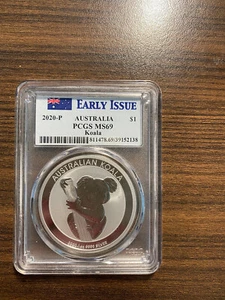 2020-P Australia Koala Silver Dollar PCGS MS 69 One Oz. .9999 Silver - Picture 1 of 2