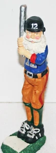 CHRISTMAS BASEBALL SANTA CLAUS STAND UP FIGURE AT THE BAT HOME PLATE 12 UNIFORM - Picture 1 of 3