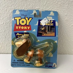 1996 Disney Toy Story Slinky Dog Keychain by Basic Fun Inc Original New Sealed - Picture 1 of 8