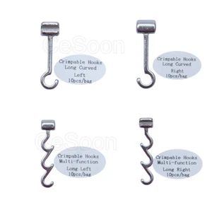 10 PIEZAS/Paquete de ganchos dentales engarzables cruz en espiral y longitud curva deslizante 11 mm/8 mm - Imagen 1 de 19