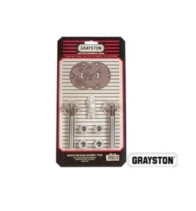 Grayston Schnellspanner Wettbewerb verchromter Stahl Motorhaube Pin Kit Race GE58 - Bild 1 von 3