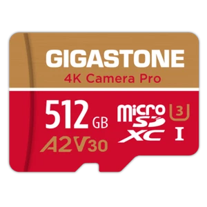 Gigastone 512GB Micro SD Card, GoPro Memory Card, 4K UHD Video Recording, A2 V30 - Picture 1 of 6