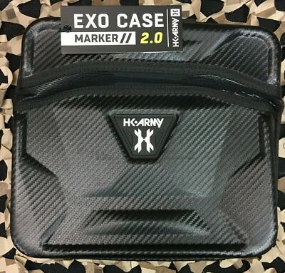 NEW HK Army Exo 2.0 Carbon Paintball Gun Case - Black w/ Red Liner