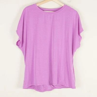 Zella Purple Studio Cut Out Faux Open Back Athletic Top Womens Shirt Sz XL - Image 1 of 4