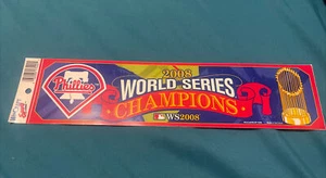 Philadelphia Phillies VINTAGE 08’ World Series Champs Bumper Sticker 3x11 MLB - Picture 1 of 2